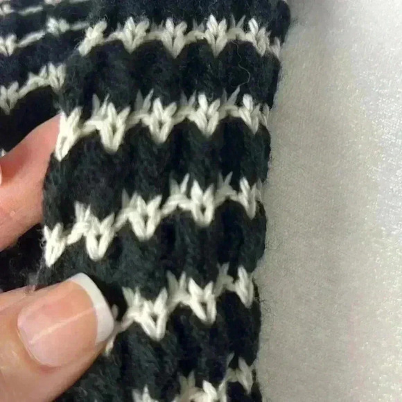 Michael Stars Knit Open Cardigan Sweater Size Small Black & White - Picture 4 of 8